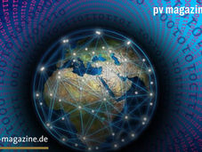 Digitale Erde mit Netzwerk-Linien vor blau-pinken Binärcodes; Titel: Weniger Bürokratie, schnellere Netzanschlüsse.