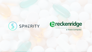 Spherity and breckenridge logos on a soft white pill-like background; breckenridge includes A Towa Company text.