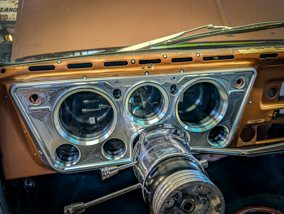 Thumbnail: Dakota gauge bezel for 67-72 C10 installed