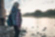 Backpacker By River