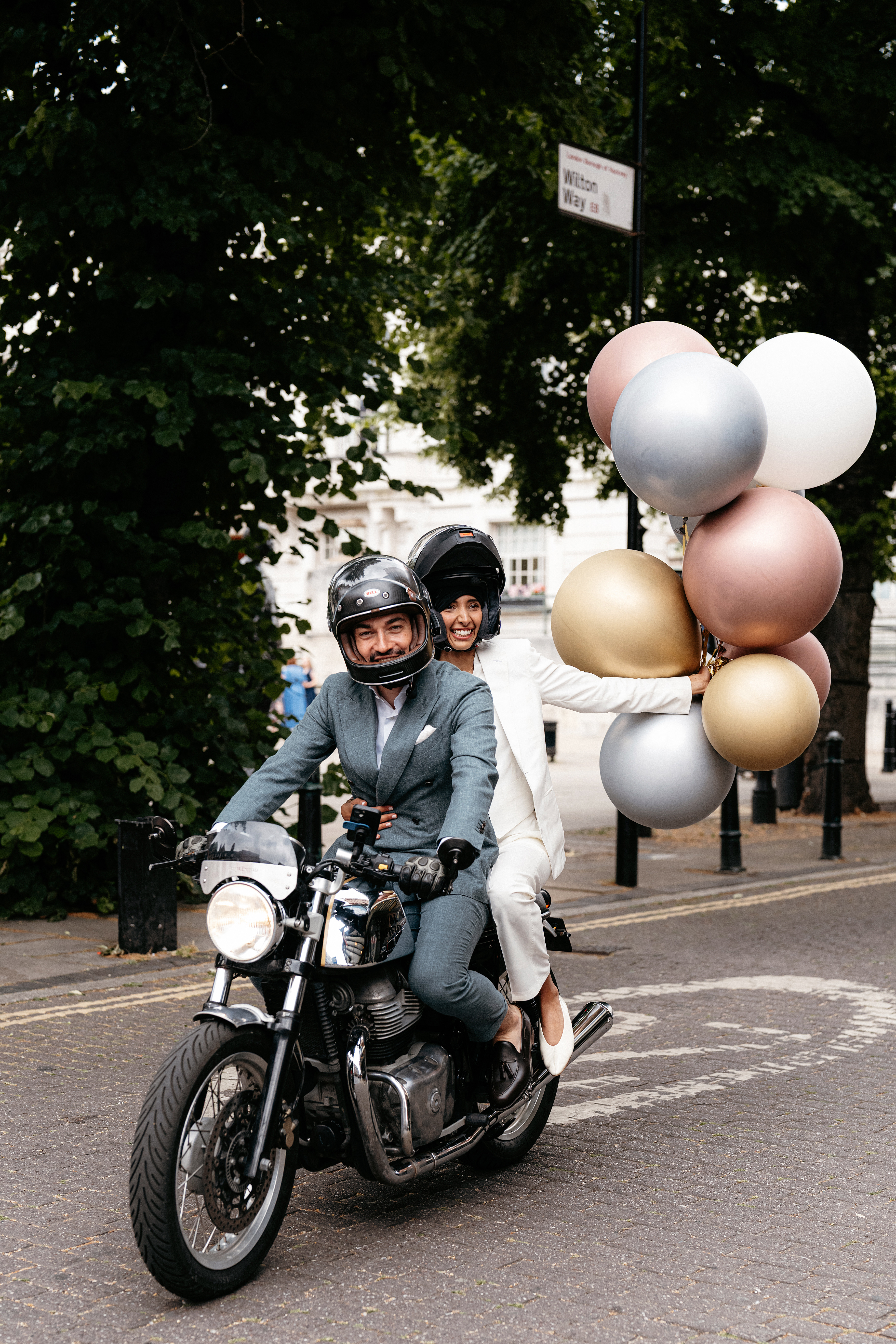 Iman and Jacques on the West End boat on the Thames — London wedding reception photography