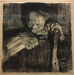 Kathe Kollwitz Sharpening the scythe 190