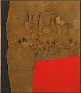 Burri Sacco e rosso 1959 acrylic and bur