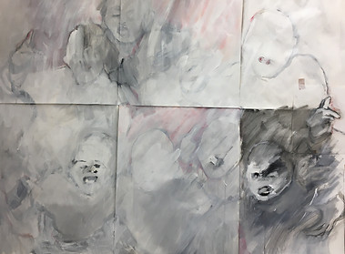 Syrian boy painting, evolution 7-11-2019