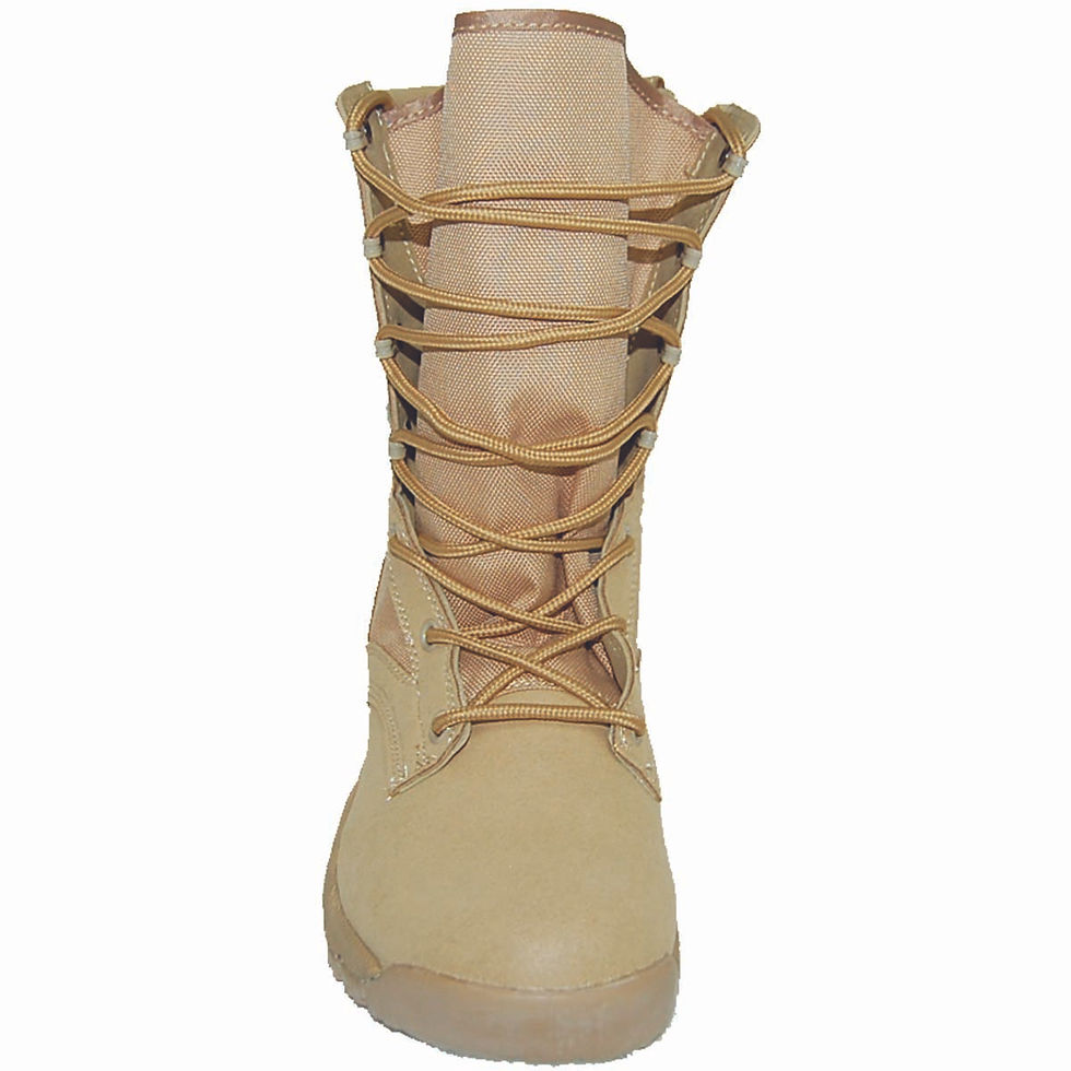 Thumbnail: Marine's Men's 8 inch Light Beige Suede Leather Lace Up, Side Zipper Jungle Boot