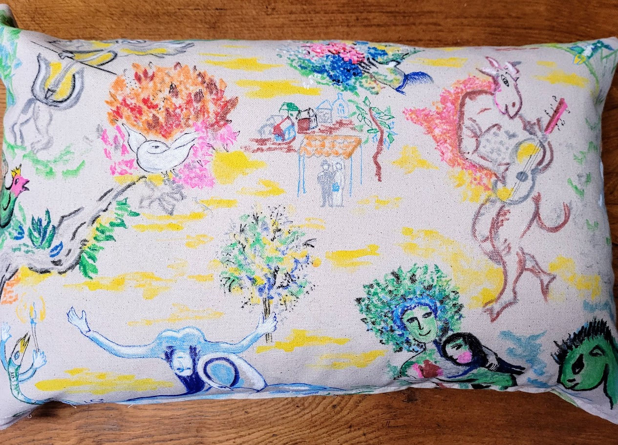 Coussin façon Chagall