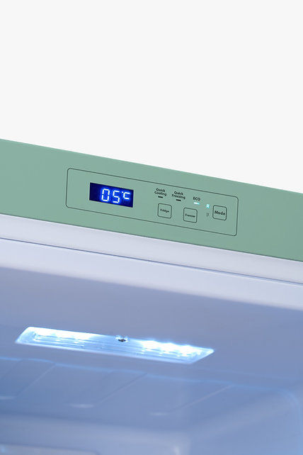 Thumbnail: Retro 2-Door Refrigerator in Light Green / Ivory White (ER 7178A)