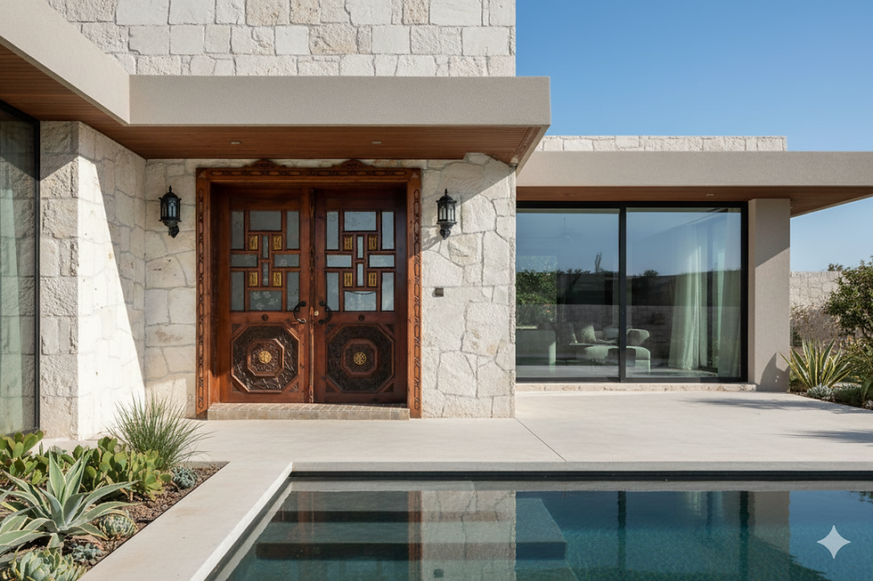 Ahşap Oymalı Lüx Villa Kapısı