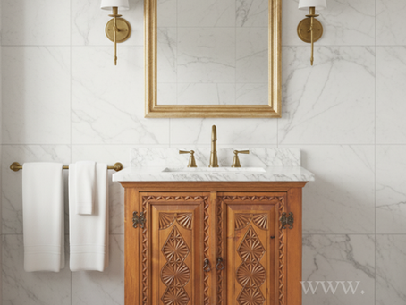 Ahşap oymalı banyo dolabı modelleri