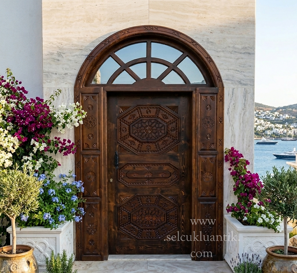 Carved wooden door models