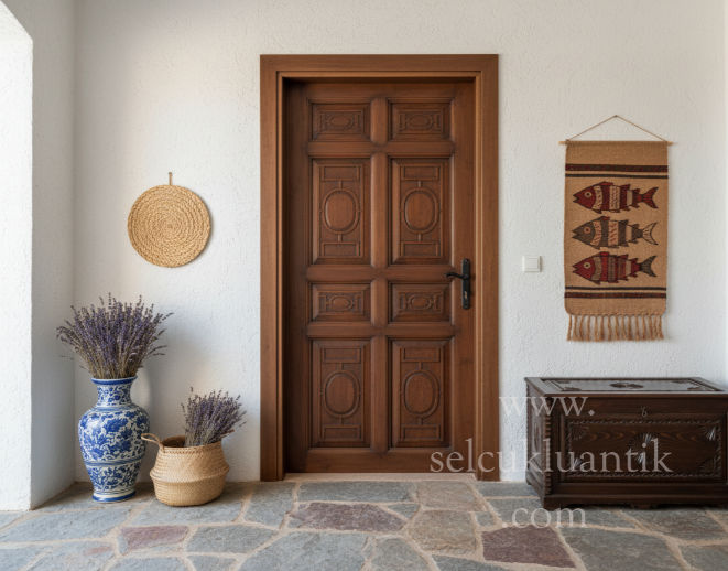 Merzan Ahşap Oymalı Oda Kapısı