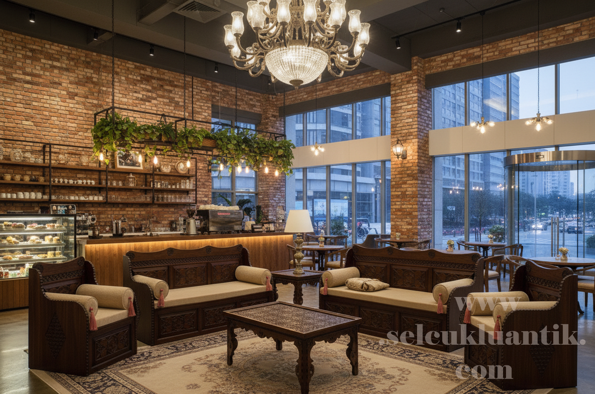 Topkapı Ahşap Oymalı Sedir Takımı