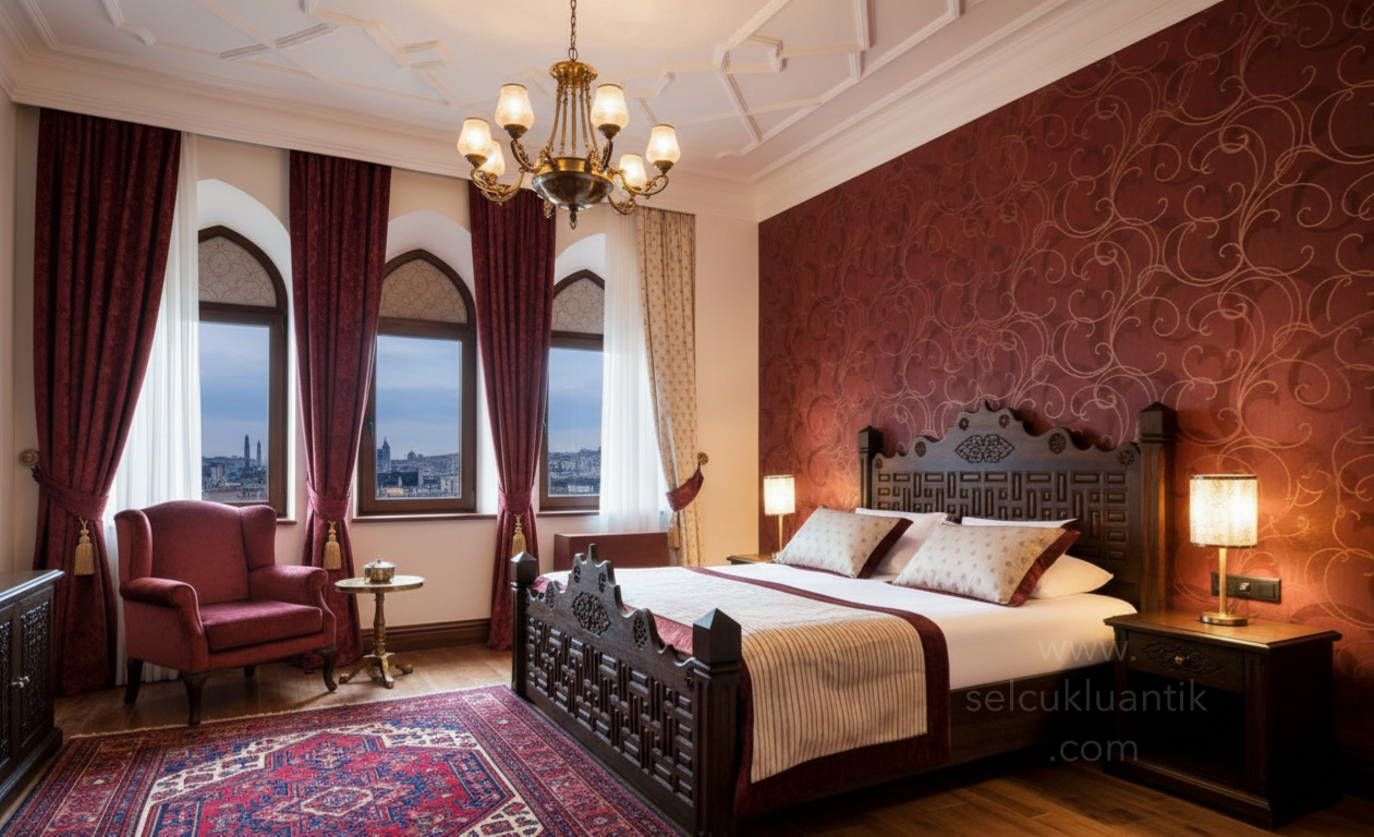 Saray Kündekari Ahşap Yatak Odası Takımı