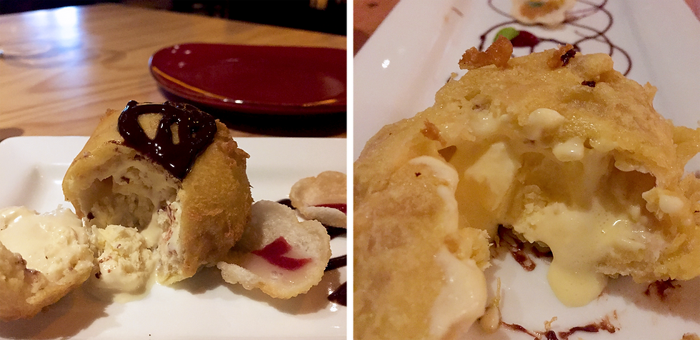 Helado Frito, parte de la cocina fusión de Toshiro