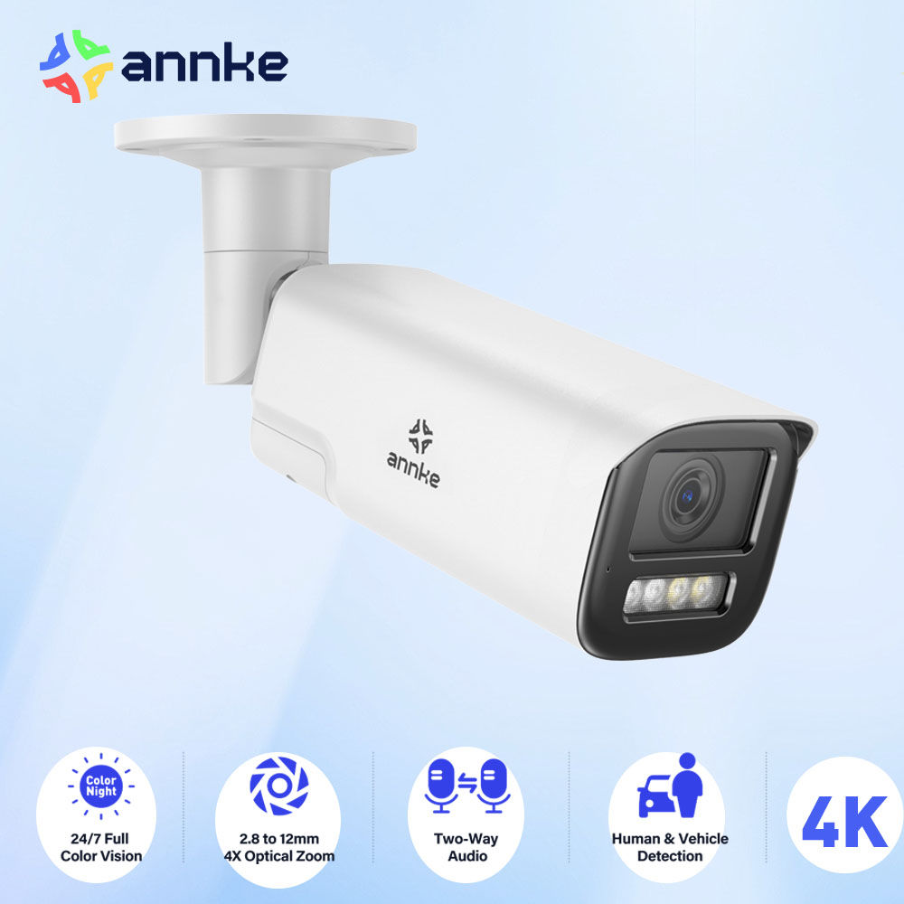 ANNKE 4K Smart Dual Light Varifocal Bullet Network Camera 4X ZOOM Two-way Audio 