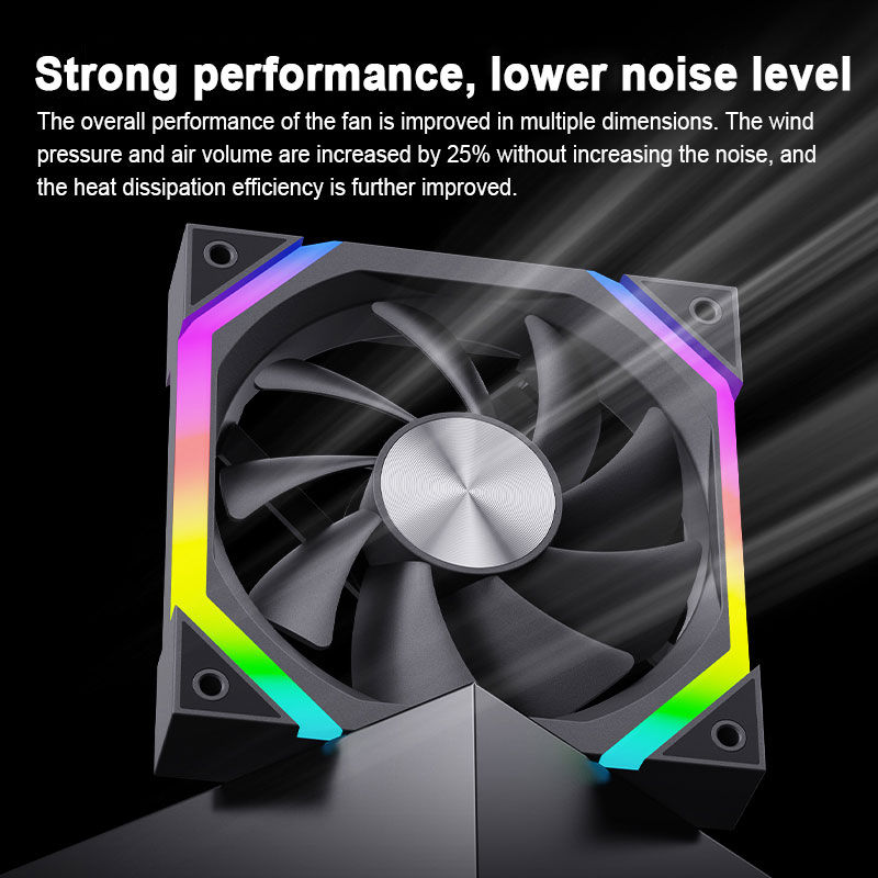 UPSIREN ZF-120 Computer Case Fan 12cm ARGB 4Pin PWM Quiet Cooling Fan 12V Large 