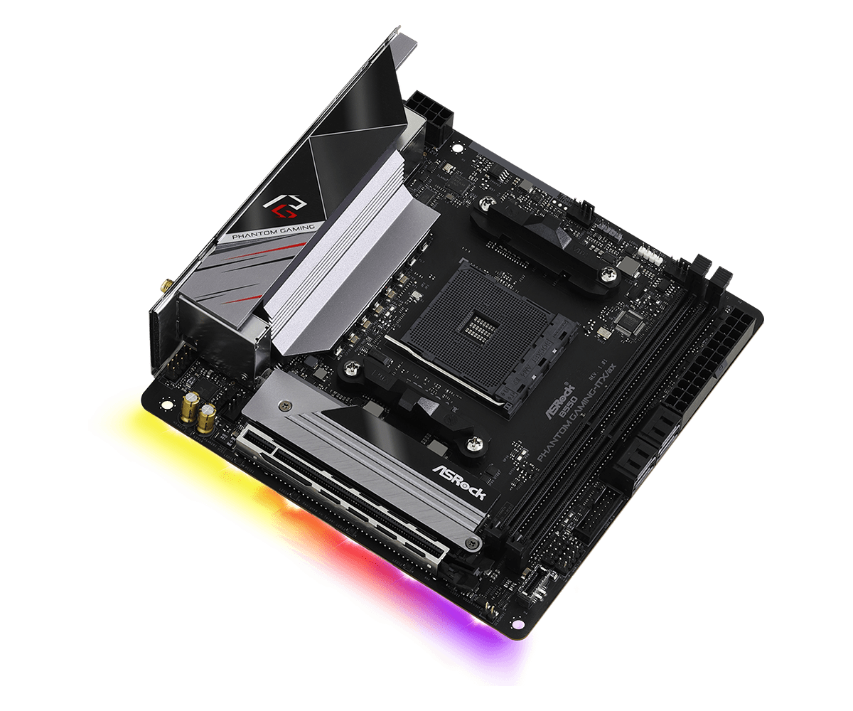B550 Motherboard AM4 ASROCK B550 PHANTOM GAMING-ITX/AX Support CPU Ryzen 5 5600X