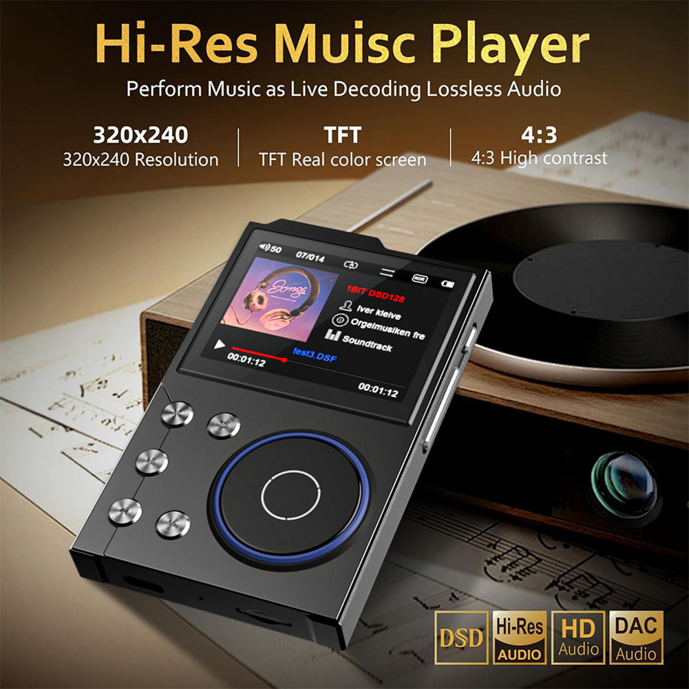 HiFi MP3 Player Lossless DSD Digital Audio Music Player Portable Audio Player Hi