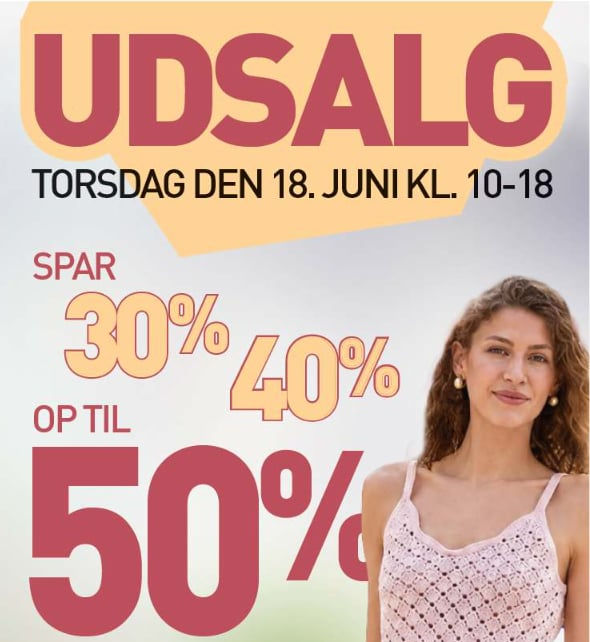 Vi starter udsalg 🔥 Spar mange penge på forårs- og sommertøjet.