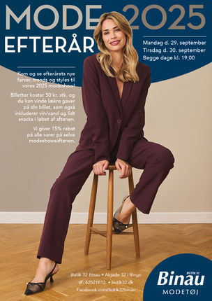 Modeshow efterår 2025 i Butik 32 Binau