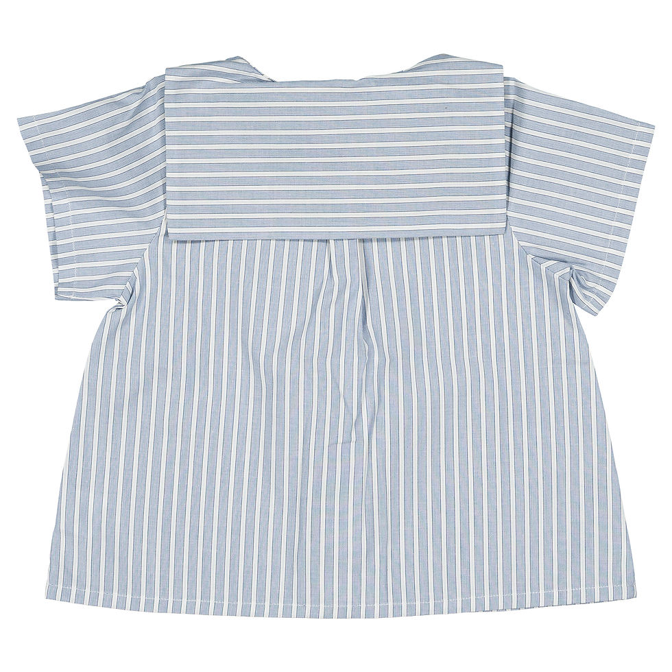 サムネイル： 【pre-oder】Maison Marelle | Shirt MONCEAU - blue stripes