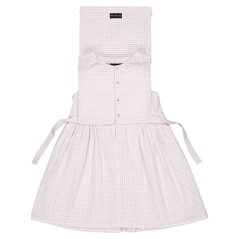 サムネイル： 【pre-oder】Maison Marelle | Dress JAURES-  pink gingham
