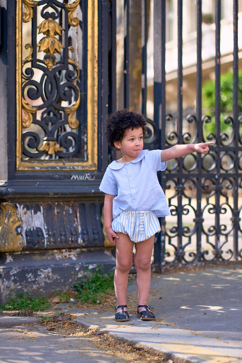 サムネイル： 【pre-oder】Maison Marelle | Bloomer CHAILLOT - blue sky stripes