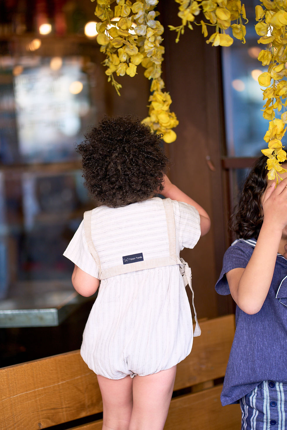 サムネイル： 【pre-oder】Maison Marelle | Romper ALMA- Beige stripes