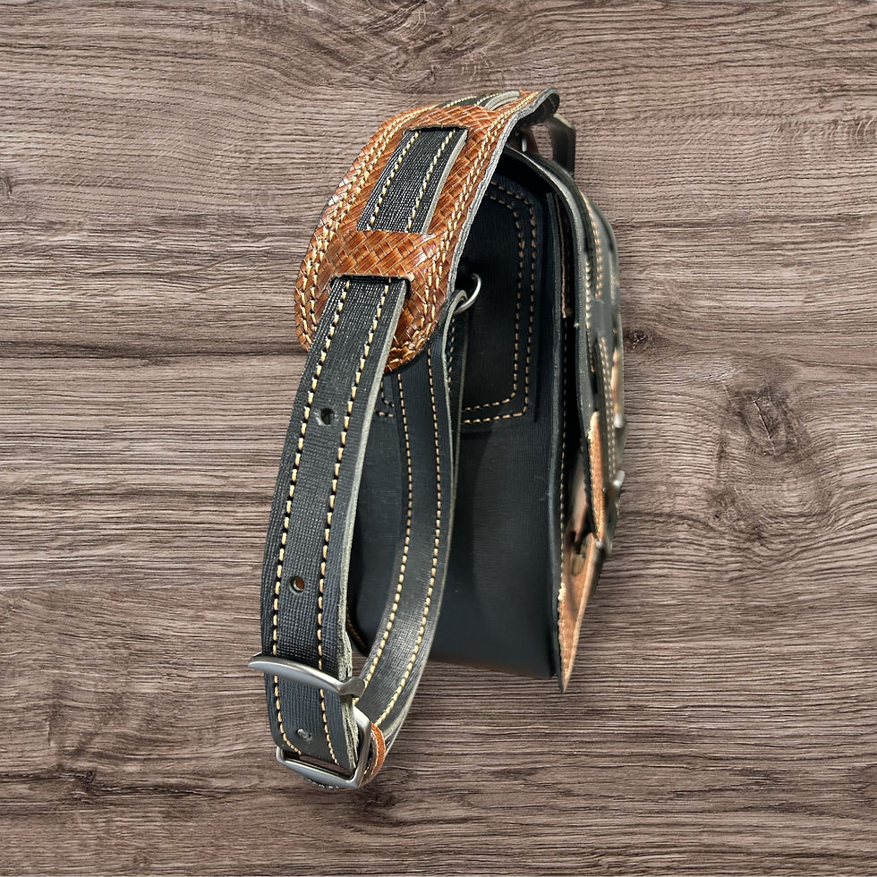 Thumbnail: Brief Case Bag / Luggage / Black and Tan