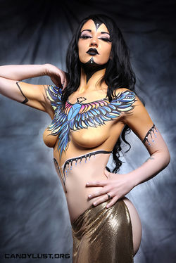 Egyptian Goth Tribal Body Paint 