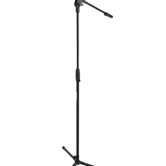Amazon Basics Adjustable Boom Height Microphone Stand with Tripod Base, Up to 85.75 Inches