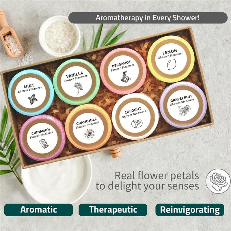Miniatura: AWAH Shower Steamers-For Spa& Relaxation, 8-Pack Essential Oil Shower Pads, Arom