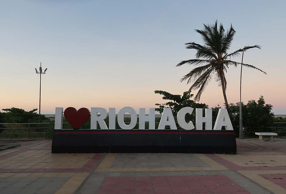 Classic Larger Letters through out Colombia labeling the city