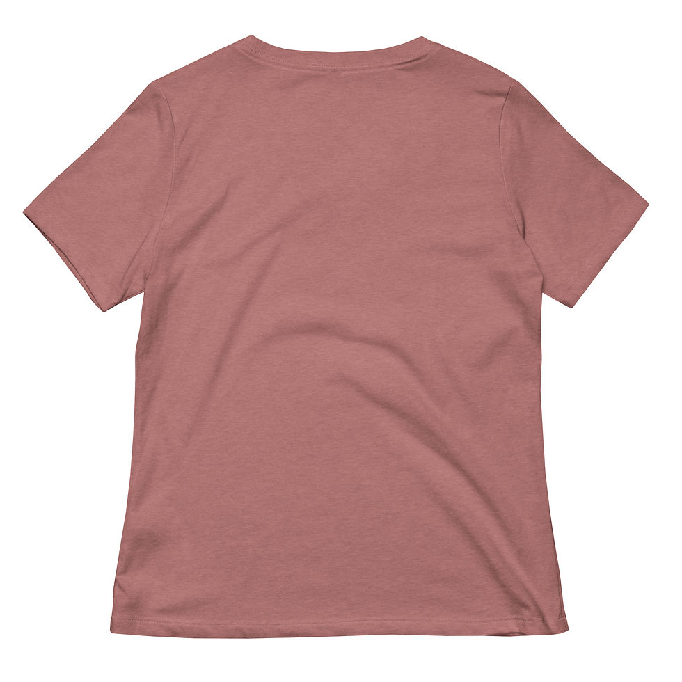 Thumbnail: Motorcycles and flowers Women's relaxed v-neck t-shirt