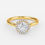 Miniaturbild: Halo Solitär Ring mit Lab-Grown Diamanten