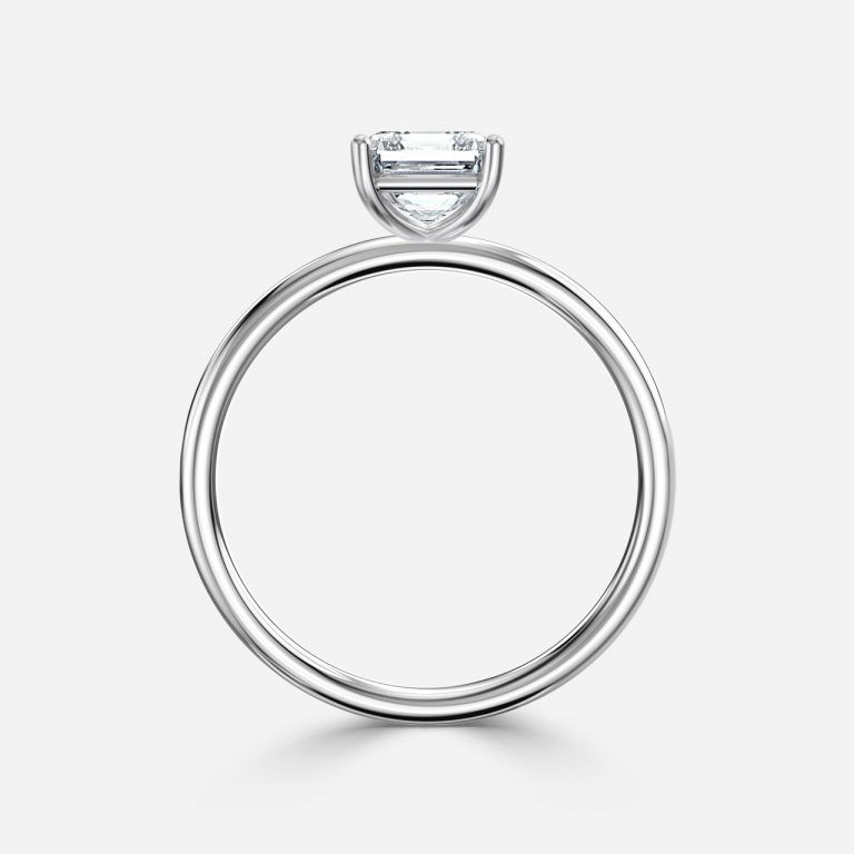 Miniaturbild: Alma - Asscher Diamond Solitärring - Weissgold