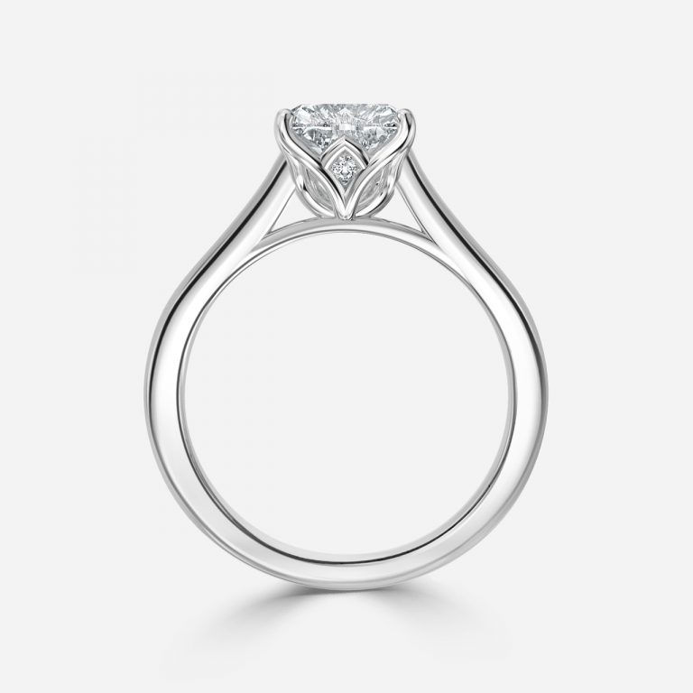 Miniaturbild: Emilie - Solitär Heart Ring - Weissgold