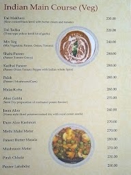Menu of Café Manhattan