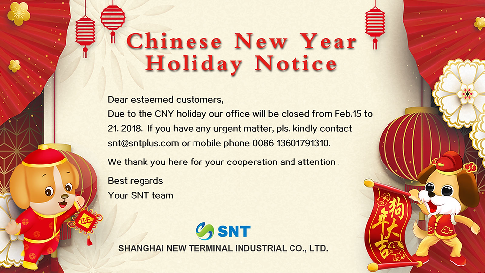 Chinese New Year Holiday Notice
