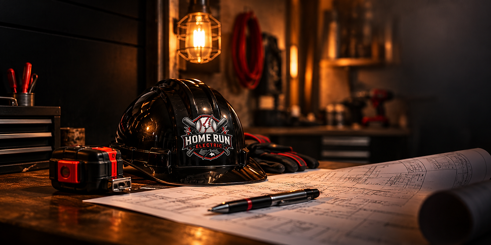 Home Run Electric hat with pen and electrical project bid