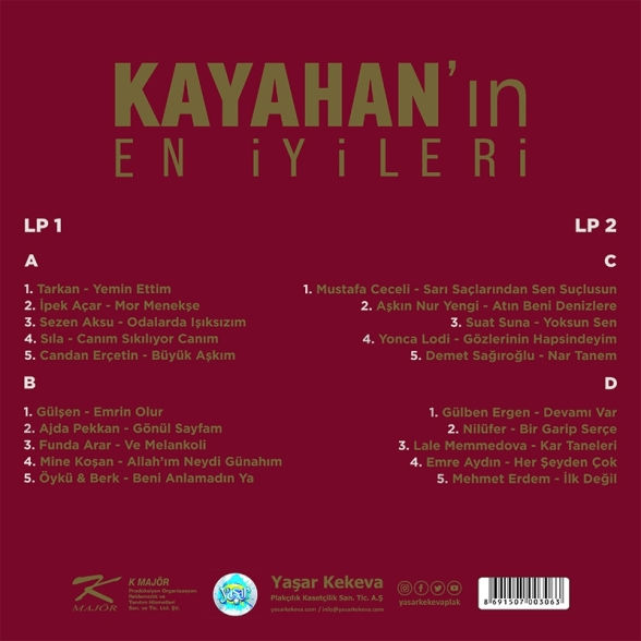 Kayahan'ın En İyileri 1 - Çeşitli Sanatçılar (2 Plak) plak