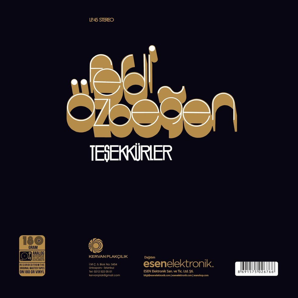 Ferdi Özbeğen - Teşekkürler plak