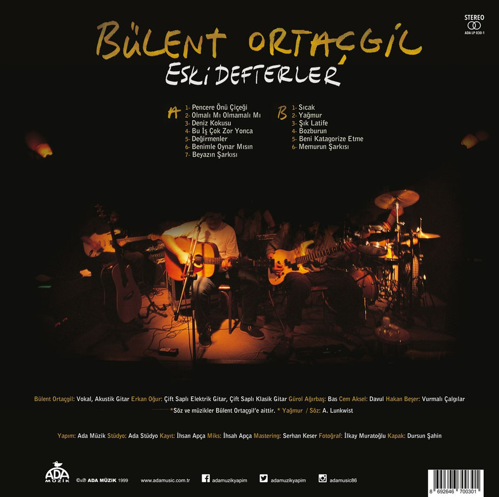 Bülent Ortaçgil - Eski Defterler plak
