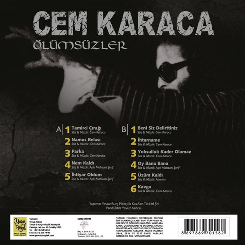 Cem Karaca - Ölümsüzler plak