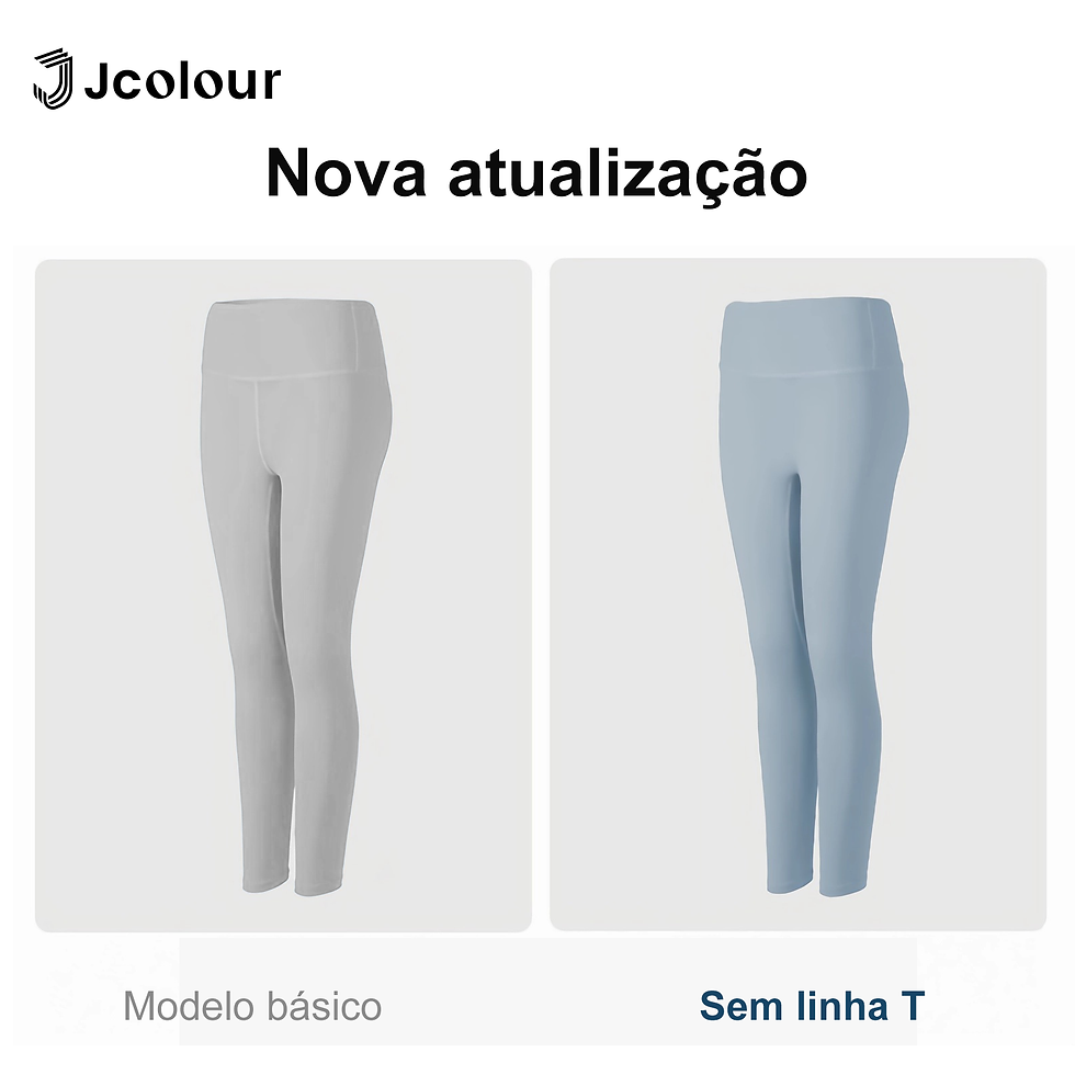 Miniatura: Calça legging feminina de cintura alta para ioga, modelo Sedosa, com efeito leva