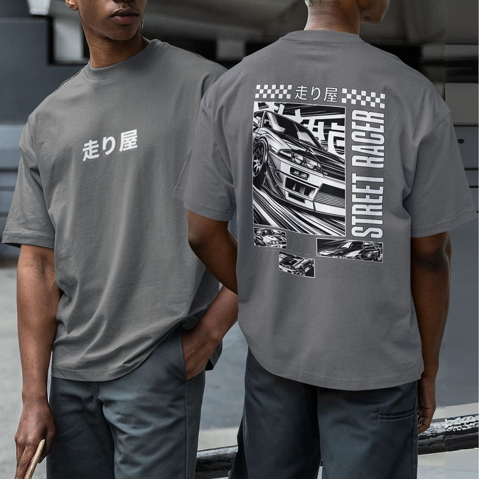 Miniatura: Camiseta básica masculina GuGi com estampa Street Racer Drift, manga curta