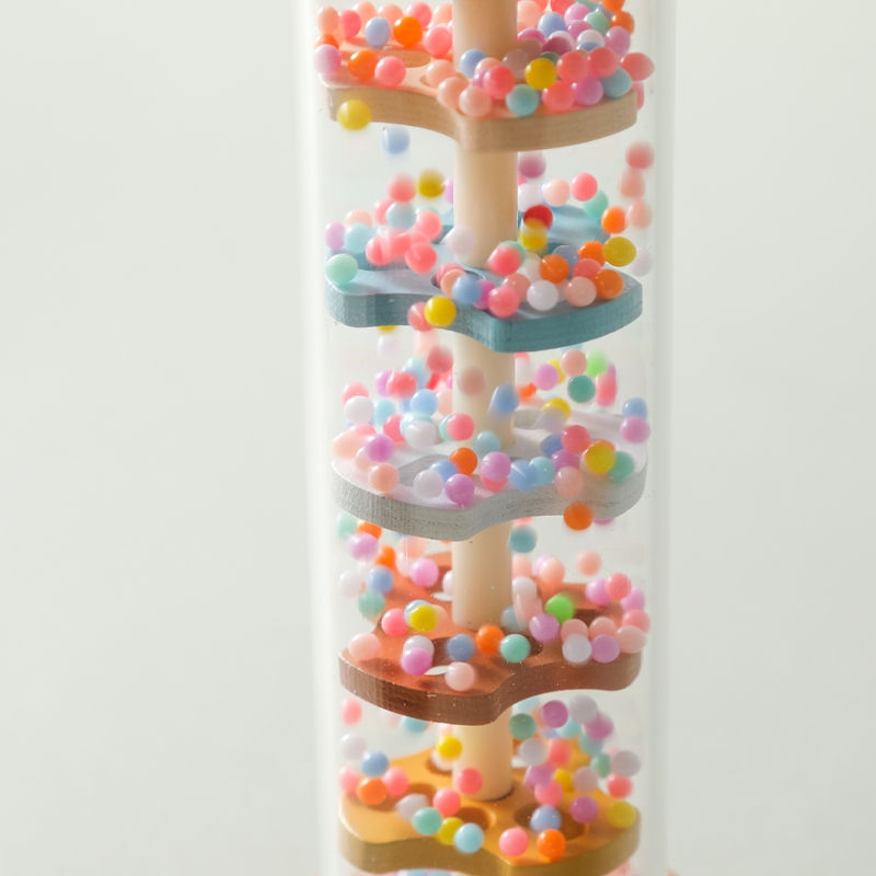 Thumbnail: Montessori Baby Rain Stick Rainbow Hourglass Rain Music Rattle Baby Educational 