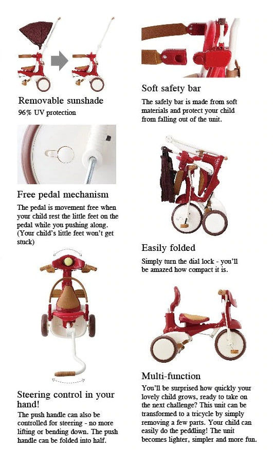 Miniatura: iimo 3-in-1 Foldable Tricycle with Canopy