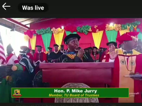 Honorable P. Mike Jurry Attends 12th Commencement Convocation of the William VS Tubman University(2025 Graduation), November 24, 2025