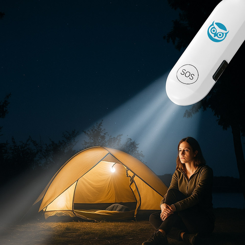 Miniature : Fonction lampe torche de l'alarme portable Mon Hibou